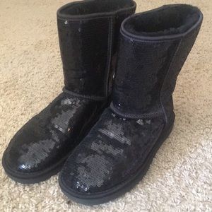 Black sequins UGG Boots size 8 M